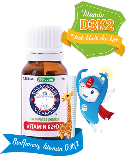 D3K2 BioAmicus - Vitamin tinh khiết nhất, tăng hấp thụ Canxi