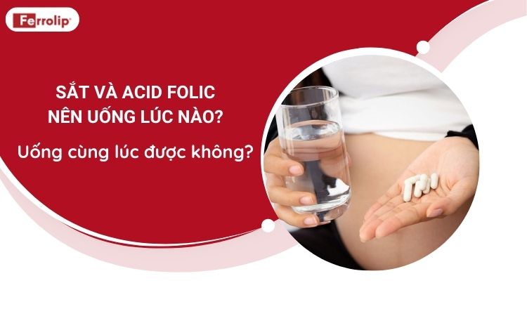 Sắt và acid folic nên uống lúc nào? Uống cùng lúc được không?