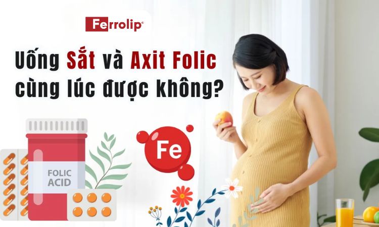 uống sắt và acid folic cùng lúc được không