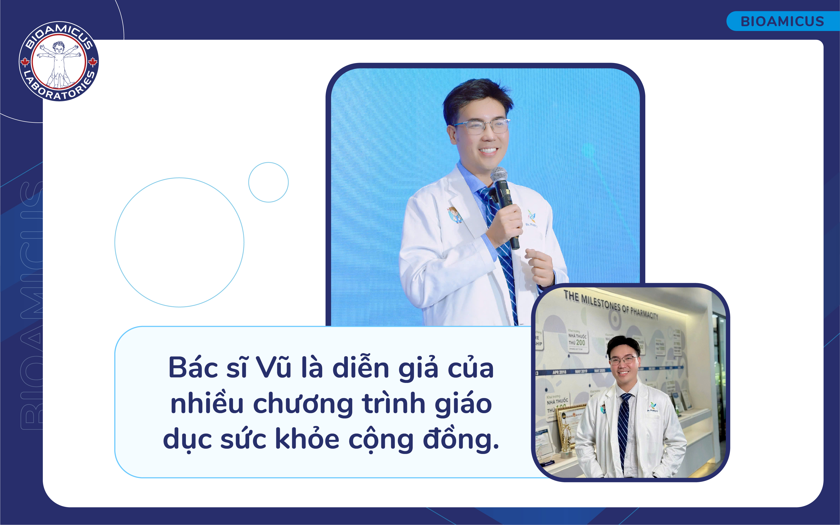 bác sĩ Vũ là diễn giả của nhiều chương trình sức khỏe cộng đồng