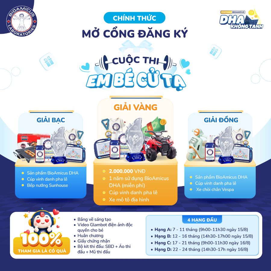 cuộc thi em b&eacute; cử tạ với nhiều phần qu&agrave; khủng