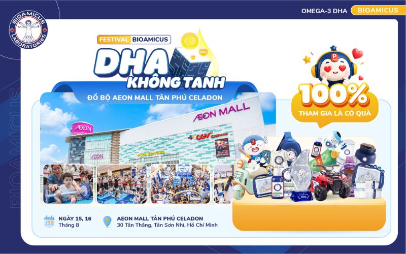 Festival DHA kh&ocirc;ng tanh tại Aeon Mall T&acirc;n Ph&uacute; Celadon