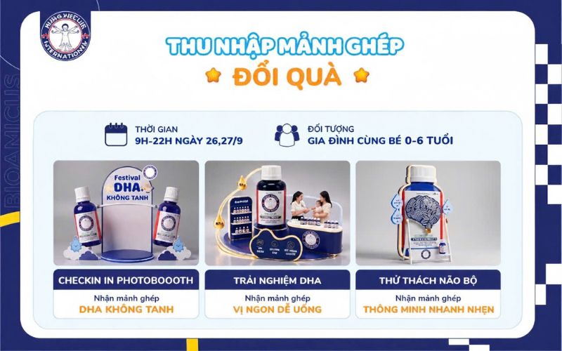Trải nghiệm booth thu thập mảnh ghép đổi quà giá trị